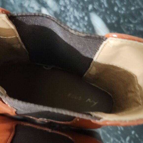 BRAND NEW CIRCUS BY SAM EDELMAN WOMEN'S BROWN  PATENT BLOCK HEEL ANKLE B… G1 - Picture 7 of 15